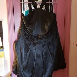 Black halter top dress